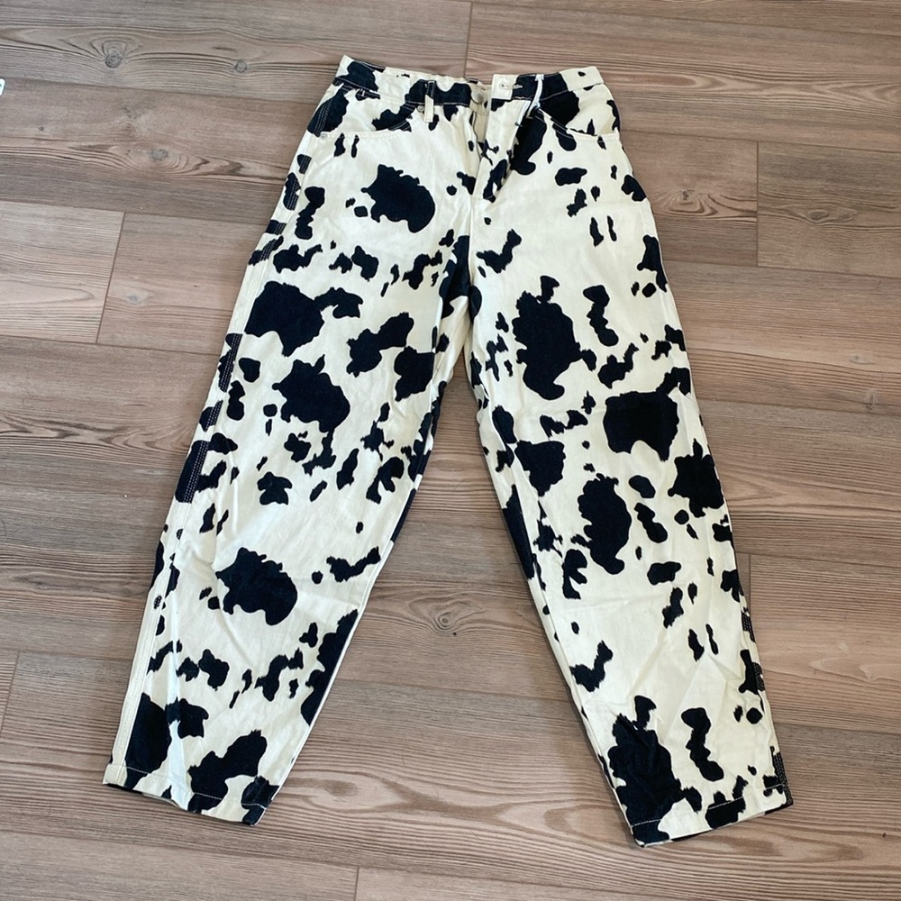 ASOS cow print jeans